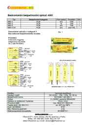 Katalogový list samostatných magnetických bezpečnostních spínačů