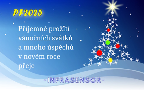 Příjemné prožití vánočních svátků a mnoho úspěchů v novém roce přeje INFRASENSOR